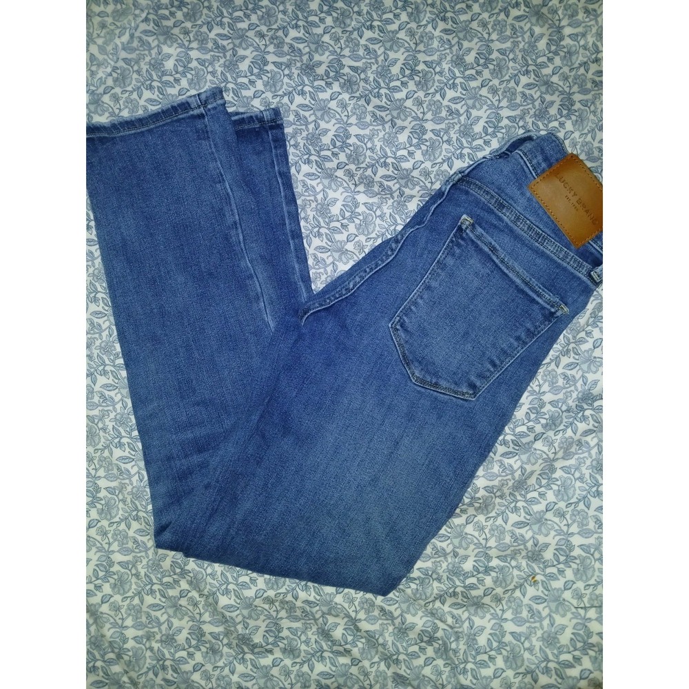 Lucky Brand Women's High Rise Zoe Straight Jeans Size 2 / 26 Ankle Blue Stretch - Picture 3 of 12